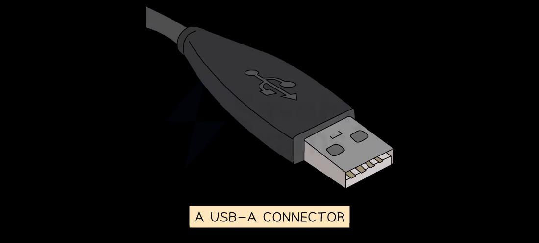 Illustration of a USB-A connector